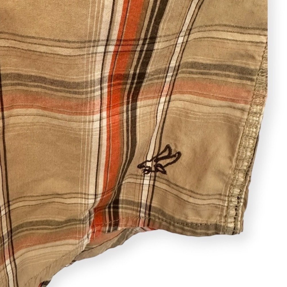 Urban Pipeline Button Down Tan Orange Plaid Excellent XL Mens - Picture 5 of 7